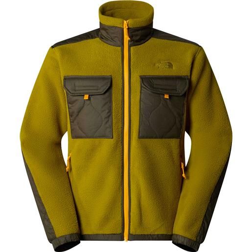 The North Face - giacca di pile rétro - m royal arch f/z jacket sulphur moss/new taupe green per uomo - taglia s, m, l - kaki