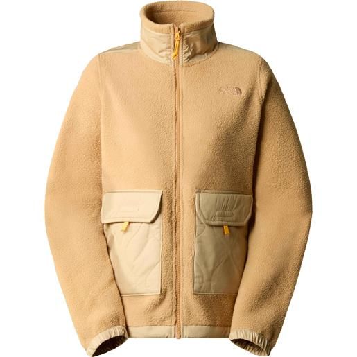 The North Face - giacca di pile rétro - w royal arch jacket almond butter/khakiston per donne - taglia xs, s, m, l - kaki