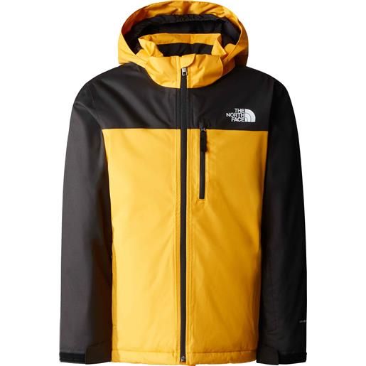 The North Face - giacca da sci isolante - teen snowquest x insulated jacket summit gold/tnf black - taglia bambino xs, s, m, l - giallo