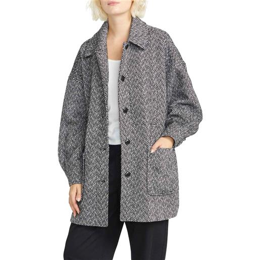 Volcom - cappotto caldo - beegy coat heather grey per donne - taglia m\/l - grigio