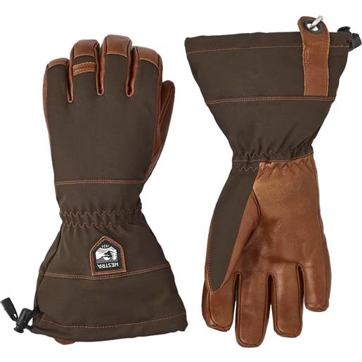 Hestra - guanti da sci in pelle - glove hunters gauntlet czone dark forest in pelle - taglia 7,8,9,10,11 - marrone