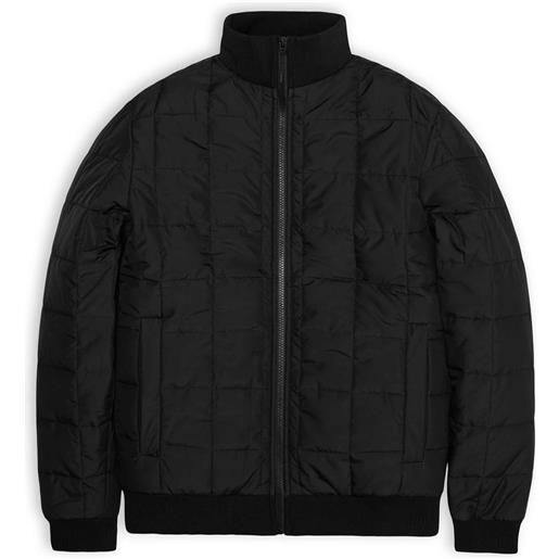 Rains - giubbotto imbottito - liner high neck jacket black per uomo in pelle - taglia s, m, l - nero