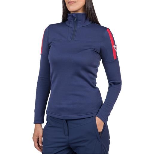 Rossignol - maglia termica con mezza zip - w experience 1/2 zip dark navy per donne - taglia s, m, l - blu navy