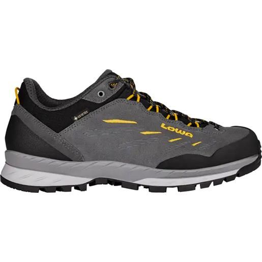 Lowa - scarpe da avvicinamento - delago gtx lo asphalt/mango per uomo - taglia 8 uk, 9 uk - grigio