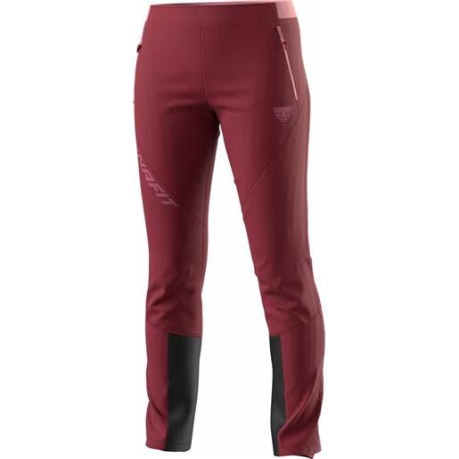 Dynafit - pantaloni softshell da sci alpinismo - speed dynastretch pants w burgundy per donne in nylon - taglia s, m, l - rosso