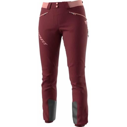Dynafit - pantaloni tecnici - tlt touring dynastretch w pants burgundy per donne in pelle - taglia s, l - rosso