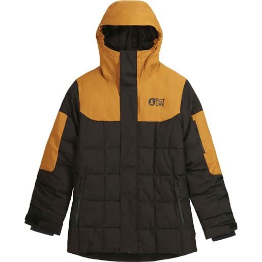 Picture Organic Clothing - giacca da sci impermeabile e traspirante - olyver jkt black in pelle - taglia bambino 8a, 10a - nero