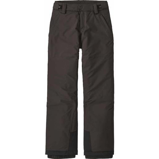Patagonia - pantaloni impermeabili - k's powder town pants black in materiale riciclato - taglia bambino xs, s - nero