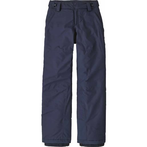 Patagonia - pantaloni impermeabili - k's powder town pants new navy in materiale riciclato - taglia bambino xs, s - blu navy