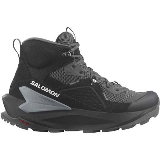 Salomon - scarpe da trekking - elixir mid gtx black/magnet/quiet shade per uomo - taglia 6,5 uk, 7 uk, 7,5 uk, 8 uk, 8,5 uk, 9 uk, 9,5 uk, 10 uk, 10,5 uk, 11 uk, 11,5 uk - grigio