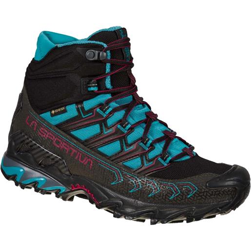 La Sportiva - scarpe da trekking - ultra raptor ii mid woman gtx black/topaz per donne - taglia 39.5 - nero