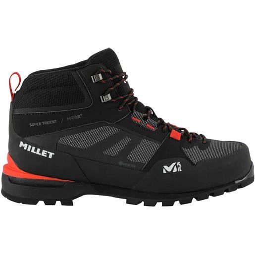 Millet - scarpe da alpinismo gore-tex - uomo - super trident matryx dark grey per uomo in nylon - taglia 7 uk, 9,5 uk - nero