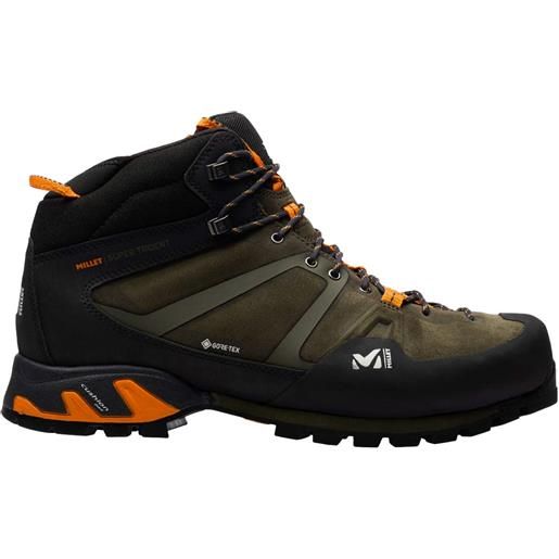 Millet - scarpe da trekking gore-tex - super trident m ivy per uomo in pelle - taglia 11 uk - kaki