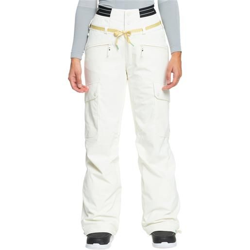 Roxy - pantaloni da snowboard - passive lines snow pant egret per donne in pelle - taglia xs, s, m, l - beige