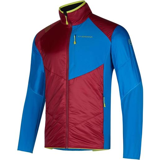La Sportiva - giacca da scialpinismo - ascent primaloft jacket m sangria/electric blue per uomo in poliestere riciclato - taglia s, m - blu navy