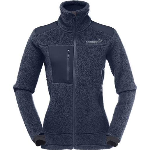 Norrona - pile caldo polartec® - trollveggen thermal pro jacket w indigo night per donne - taglia xs, s, m, l - blu navy