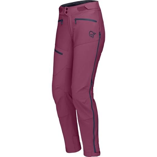 Norrona - pantaloni da mtb - fjørå flex1 pants w violet quartz per donne in silicone - taglia xs, l - viola