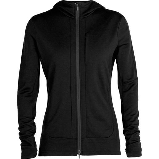 Icebreaker - giacca leggero con cappuccio - w quantum iii ls zip hood black per donne - taglia xs, xl - nero