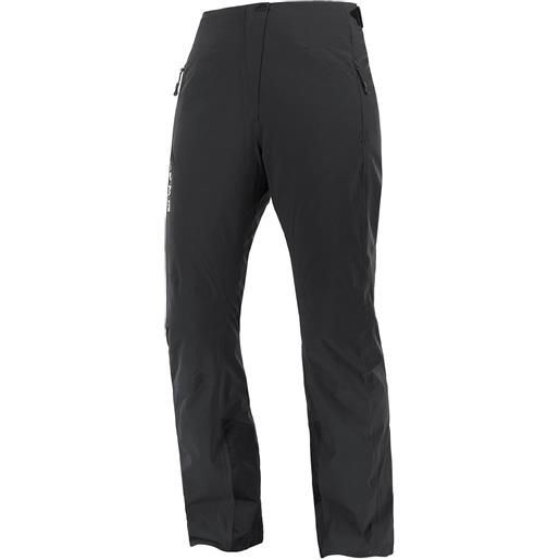 Salomon - pantaloni da sci isolanti e traspiranti - s/max warm pants w deep black per donne in pelle - taglia m, l - nero