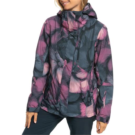 Roxy - giacca tecnica impermeabile e traspirante - Roxy jetty snow jacket true black pansy pansy per donne in pelle - taglia xs - nero