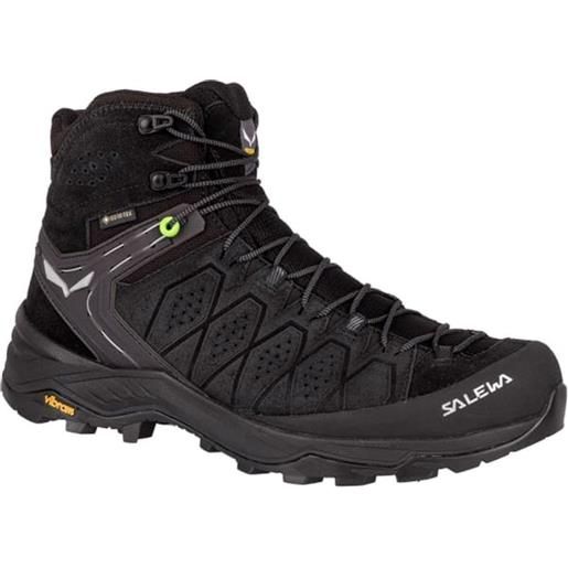 Salewa - scarpe da trekking - ms alp trainer 2 mid gtx black/black per uomo - taglia 11,5 uk, 7 uk, 8 uk, 8,5 uk, 9 uk, 10 uk, 10,5 uk, 11 uk - nero