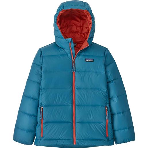 Patagonia - piumino caldo - k' s hi-loft down sweater hoody current blue in pelle - taglia bambino m, l, xl