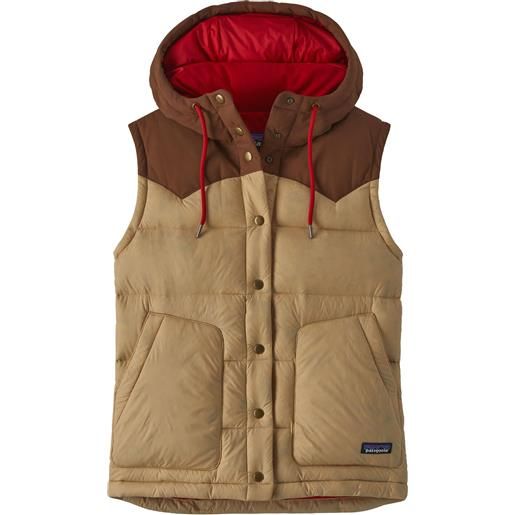 Patagonia - piumino smanicato - w's bivy hooded vest tinamou tan per donne in pelle - taglia xs, s, l - marrone
