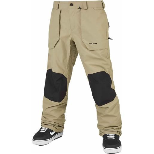 Volcom - pantaloni da snowboard - roan pant dark khaki per uomo - taglia m - kaki