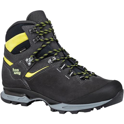Hanwag - scarpe da trekking - tatra light gtx asphalt/yellow per uomo - taglia 7,5 uk, 8 uk, 8,5 uk, 9 uk, 9,5 uk, 10 uk, 10,5 uk, 11 uk - grigio