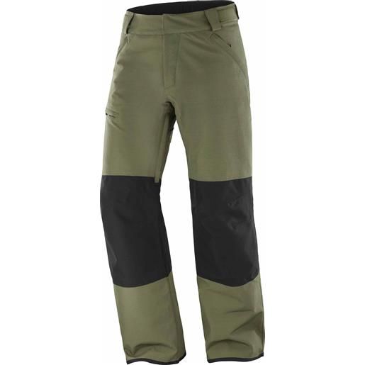 Salomon - pantaloni da sci isolanti - transfer puff pant m olive night/deep black per uomo - taglia s, m, xl - kaki