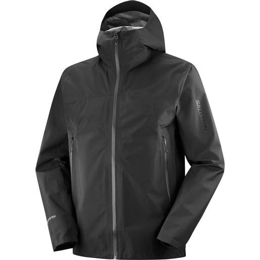 Salomon - giacca ultra leggera, comprimibile e traspirante - outline gtx 2.5l jkt m deep black per uomo in poliestere riciclato - taglia s, m, l, xl - nero