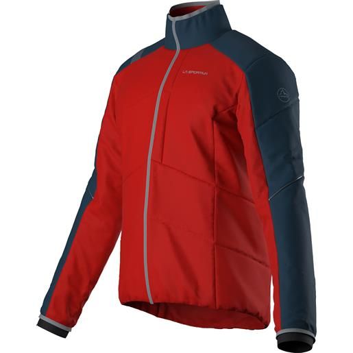 La Sportiva - giacca isolante da alpinismo - alpine guide primaloft jacket m poppy/storm blue per uomo - taglia m, l - rosso