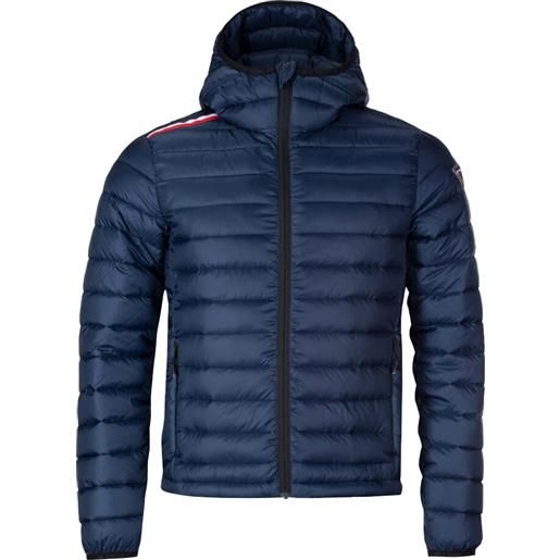 Rossignol - piumino idrorepellente - rossi hood jkt dark navy per uomo in pelle - taglia s, m, l - blu navy