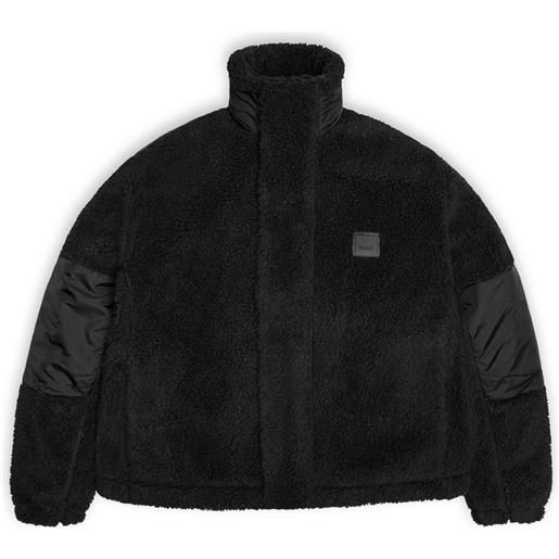 Rains - giacca in pile - kofu fleece jacket black per uomo in nylon - taglia s, m, l, xl - nero