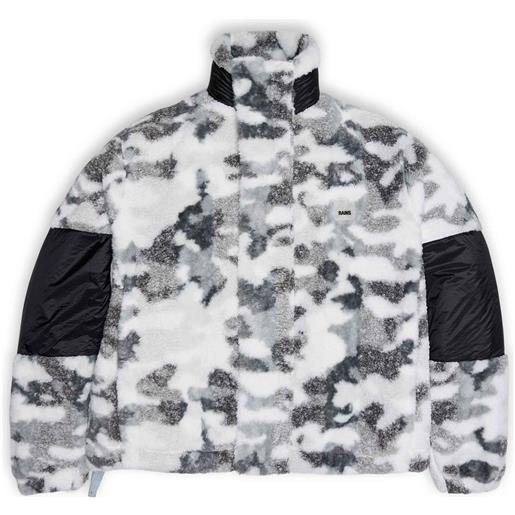 Rains - giacca in pile - kofu fleece jacket camo per uomo in nylon - taglia s, xl - grigio