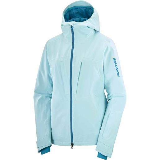 Salomon - giacca tecnica in prima. Loft® - highland jacket w limpet shell per donne in pelle - taglia xs, s, m, l - blu