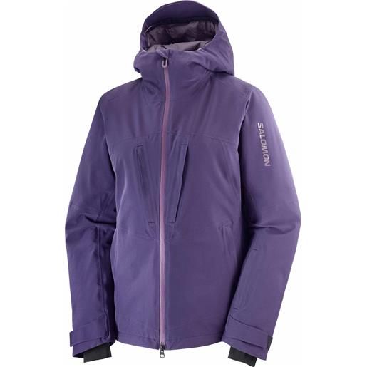 Salomon - giacca tecnica in prima. Loft® - highland jacket w nightshade per donne in pelle - taglia s, m, l - blu navy
