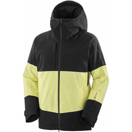 Salomon - giacca isolante in prima. Loft® - transfer puff jacket m deep black/charlock per uomo - taglia s - giallo