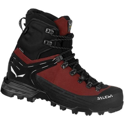 Salewa - scarponi da alpinismo - ortles ascent mid gtx w syrah/black per donne in pelle - taglia 4 uk, 4,5 uk, 5 uk, 5,5 uk, 6 uk - rosso