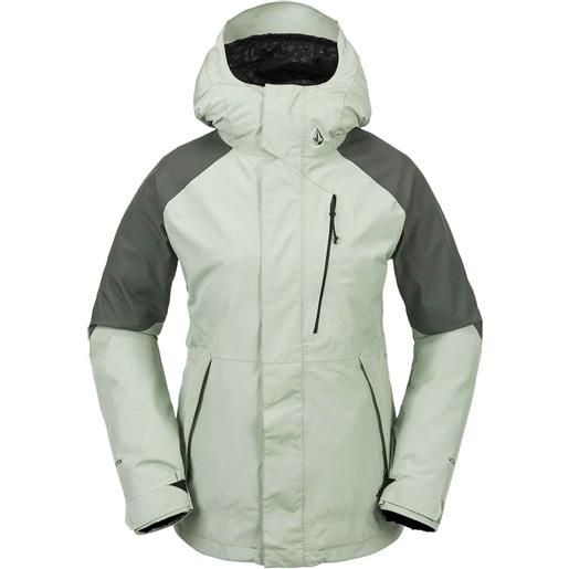 Volcom - giacca isolante da snowboard - v. Co aris ins gore jacket sage frost per donne - taglia s, m, l - verde