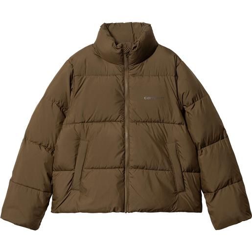 Carhartt - piumino sintetico - springfield jacket tamarind / buckeye per uomo in nylon - taglia m, l - marrone