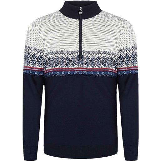 Dale of Norway - maglione in lana merino - hovden masc sweater bleu marine/blanc per uomo in lana vergine - taglia s, m - blu navy