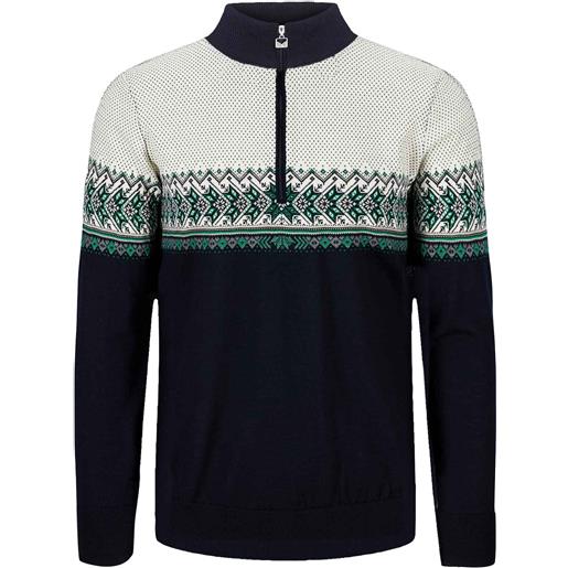 Dale of Norway - maglione in lana merino - hovden sweater m navy bright green off white per uomo - taglia s, m, xl - grigio