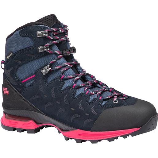 Hanwag - scarpe da trekking - makra trek lady gtx navy/pink per donne in pelle - taglia 4,5 uk, 5 uk, 5,5 uk, 6 uk, 6,5 uk, 7 uk - blu navy