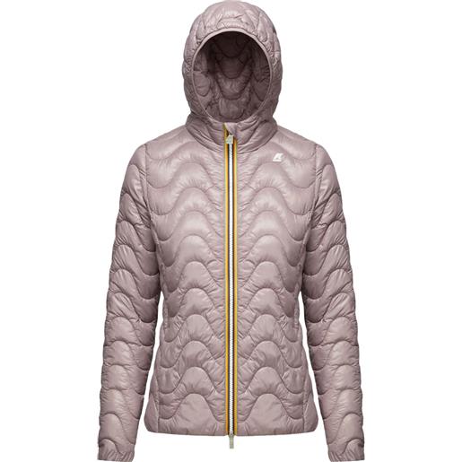K-Way - giacca calda e imbottita - lily eco warm violet dusty per donne in nylon - taglia s, m, l, xl - rosa