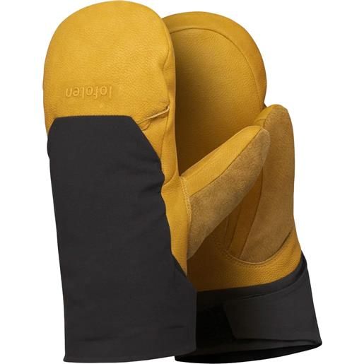 Norrona - muffole impermeabili - lofoten gore-tex thermo200 mittens kangaroo in softshell - taglia m, xl - giallo