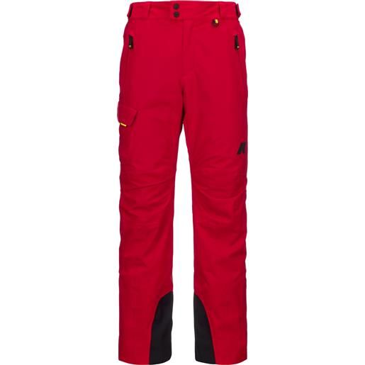 K-Way - pantaloni da sci in primaloft® - avrieux red per uomo in pelle - taglia s, m, l, xl - rosso