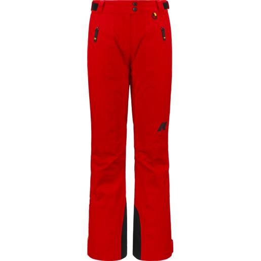 K-Way - pantaloni da sci in primaloft® - bonneval red per donne in pelle - taglia xs, s, m, l - rosso