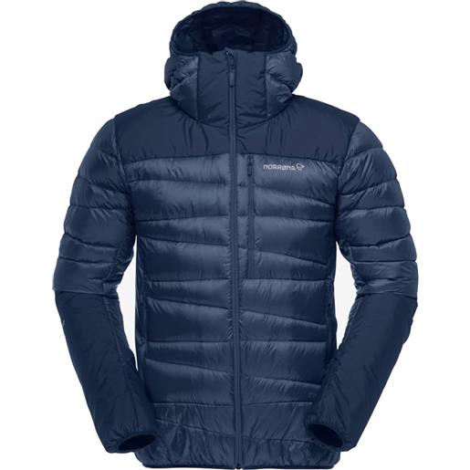 Norrona - piumino con cappuccio - falketind down750 hood m's indigo night per uomo - taglia s, m, l, xl - blu navy