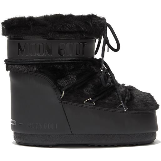 Moonboot - doposci in pelliccia sintetica - moon boot icon low faux fur black per donne - taglia 36-38,39-41,42-44 - nero